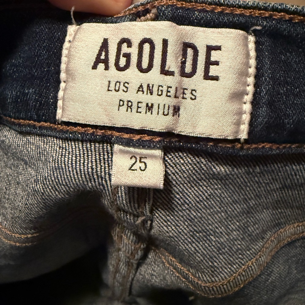 Agolde Women’s Dark Wash Blue Jeans Size 25 - Picture 5 of 6